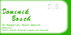 dominik bosch business card